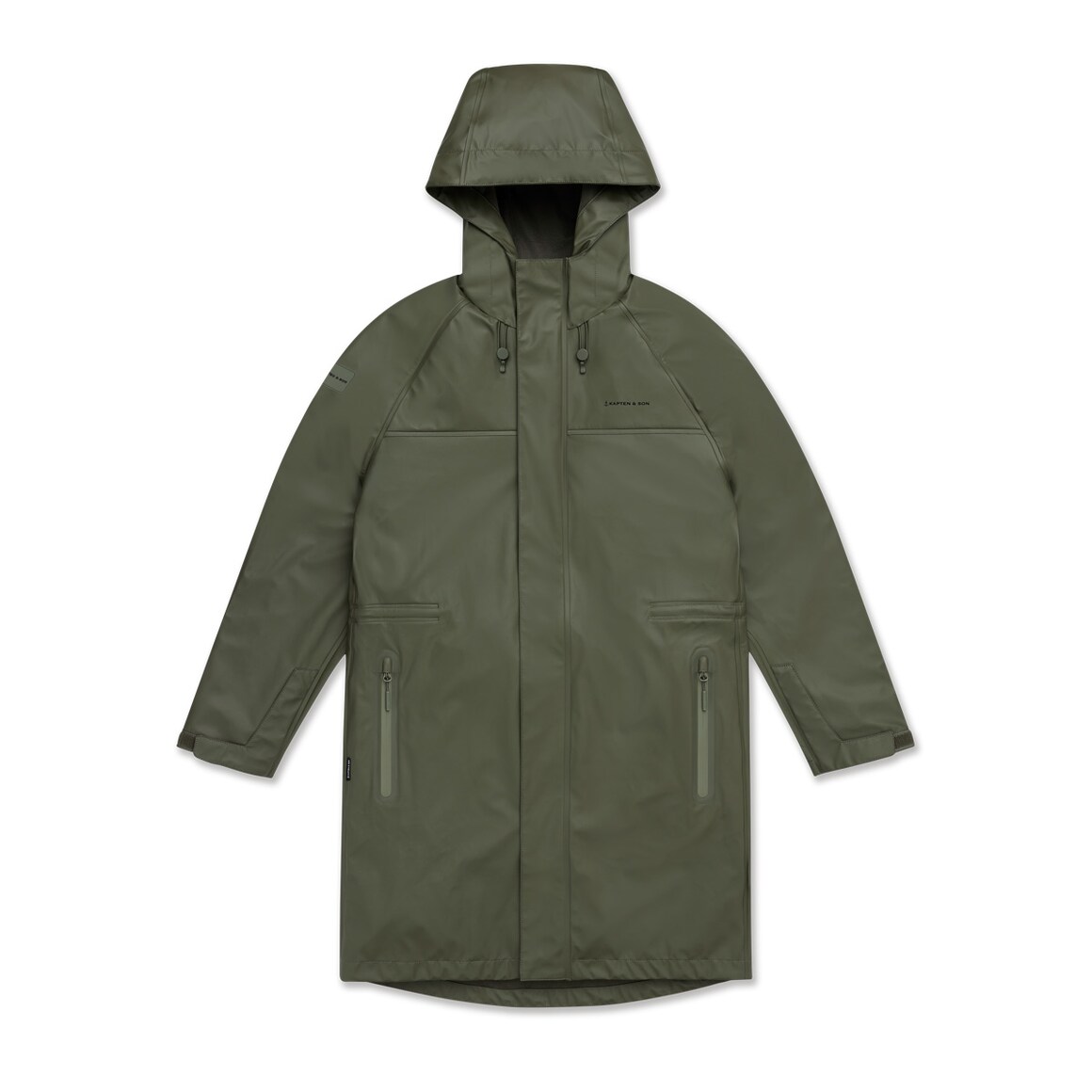 Kpten & Son Everyday Rain Jacket Long Forest Green